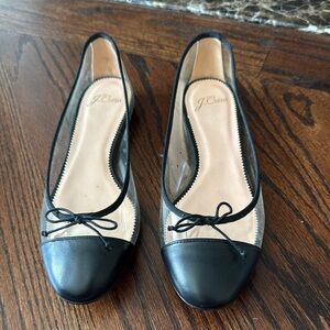 J. Crew Women's Black and Clear Ballet Flats